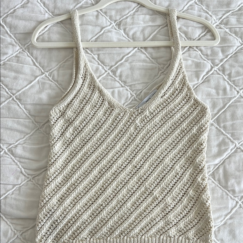 Mango Cream Knit Women's Top